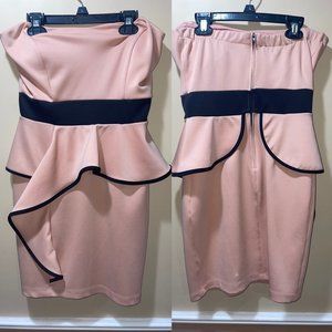 Mystic Light Pink Strapless Large Dress